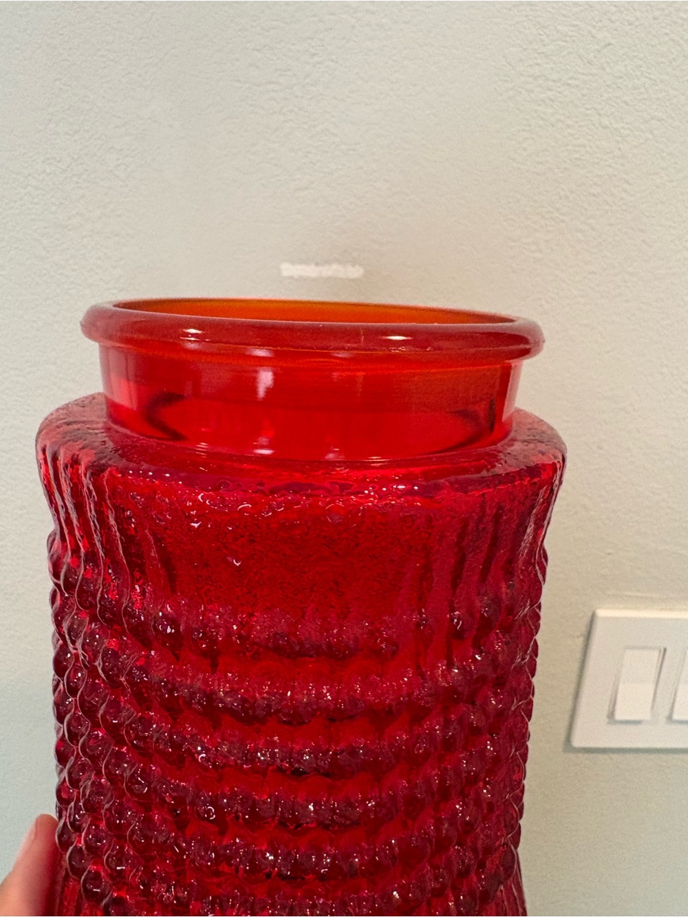 Vintage L.E. Smith Amberina Haystack 9” Canister UV Light Reactive Uranium - Picture 13 of 16
